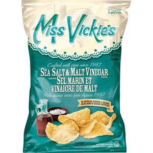 MISS VICKIE'S Croustilles Sel Marin Vinaigre-Sea Salt Vinegar Chips (1x40x40g)