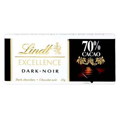 LINDT Excellence Chocolat Noir à 70 % Dark Chocolate Bars (1x24barsx35g)